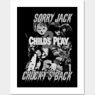 Sorry Jack Chucky's Back (B&W) Posters and Art